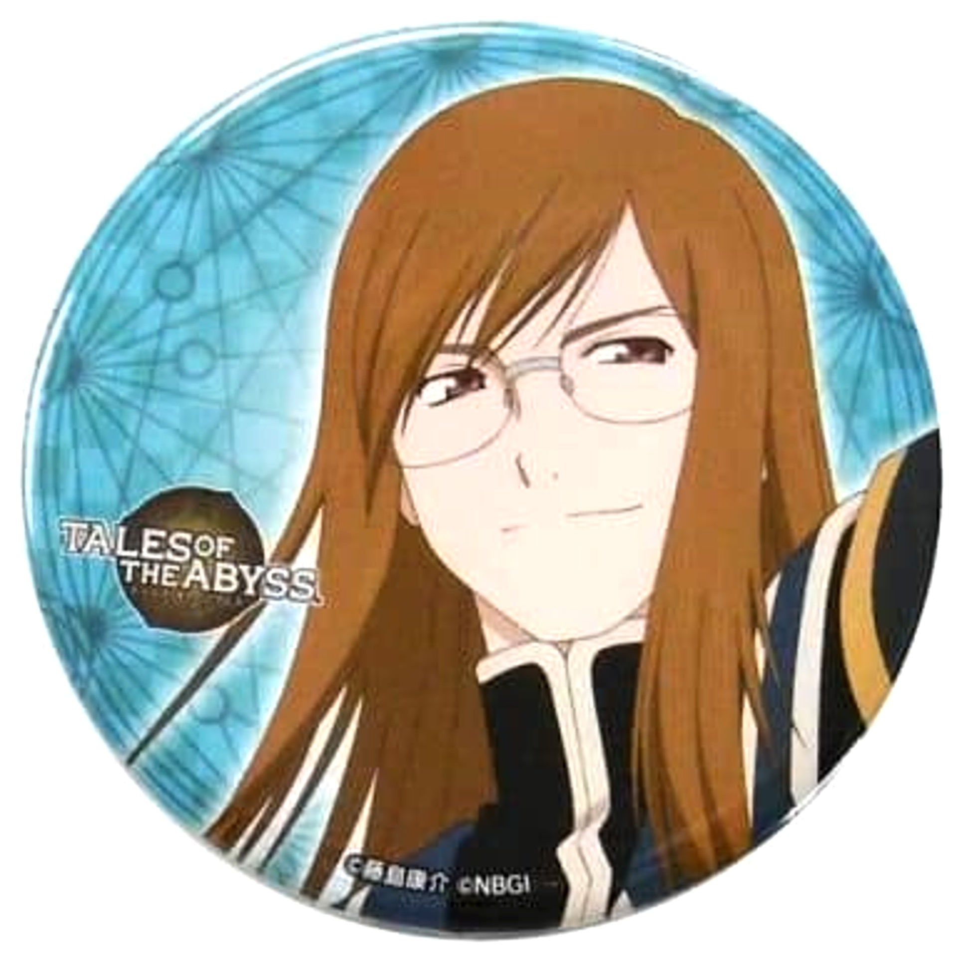 Tales of the Abyss Jade Curtiss 5 75mm Can Badge Tales of Fan Store Produced by Namco Namja Town Exclusive Tales of Lottery Machine Prize C: Orange Gummy Buttons [USED]