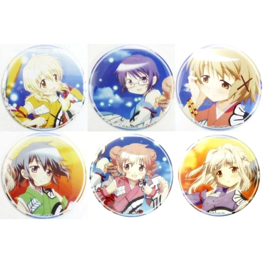 Hidamari Sketch Sae/Hiro Graduation Edition Yuno & Others Hidamari Kuji Can Badge animate Akihabara Store Exclusive Prize D All 6 Types Set Buttons [USED]