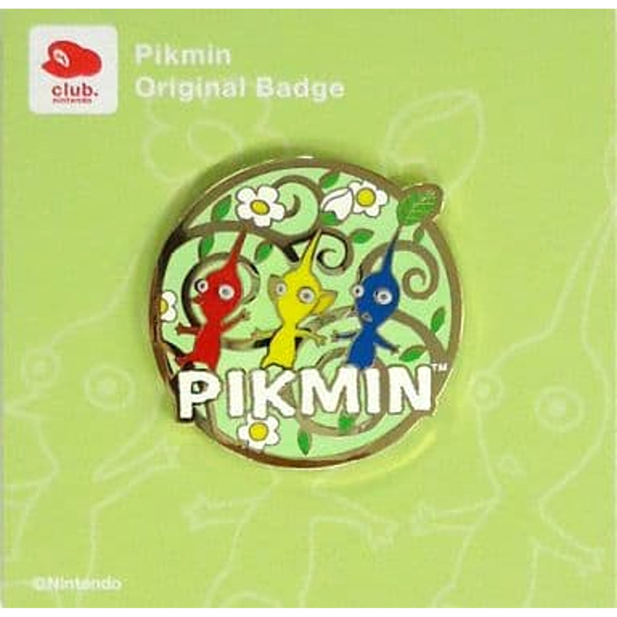 Pikmin Red Pikmin Yellow Pikmin Blue Pikmin Club Nintendo Point Exchange Prize Buttons [USED]