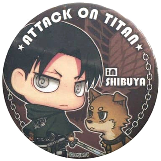 Attack on Titan Levi Ackerman Can Badge animate Shibuya Store Limited Buttons [USED]