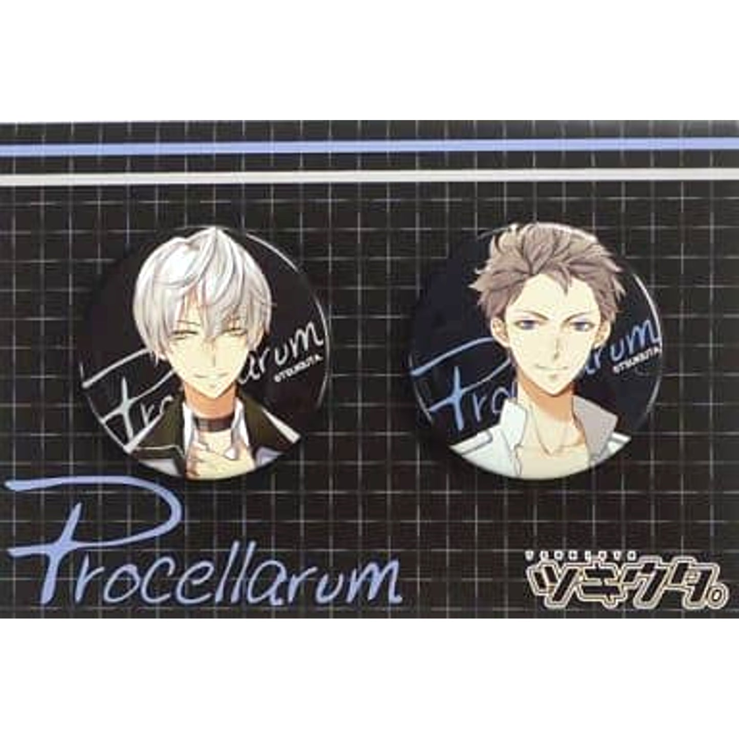Tsukiuta. Kai Fuzuki Shun Shimotsuki C Can Badge Set of 2 Buttons [USED]
