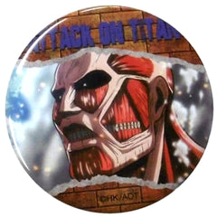 Attack on Titan Colossal Titan Big Can Badge 2 Lawson Campaign Limited Buttons [USED]