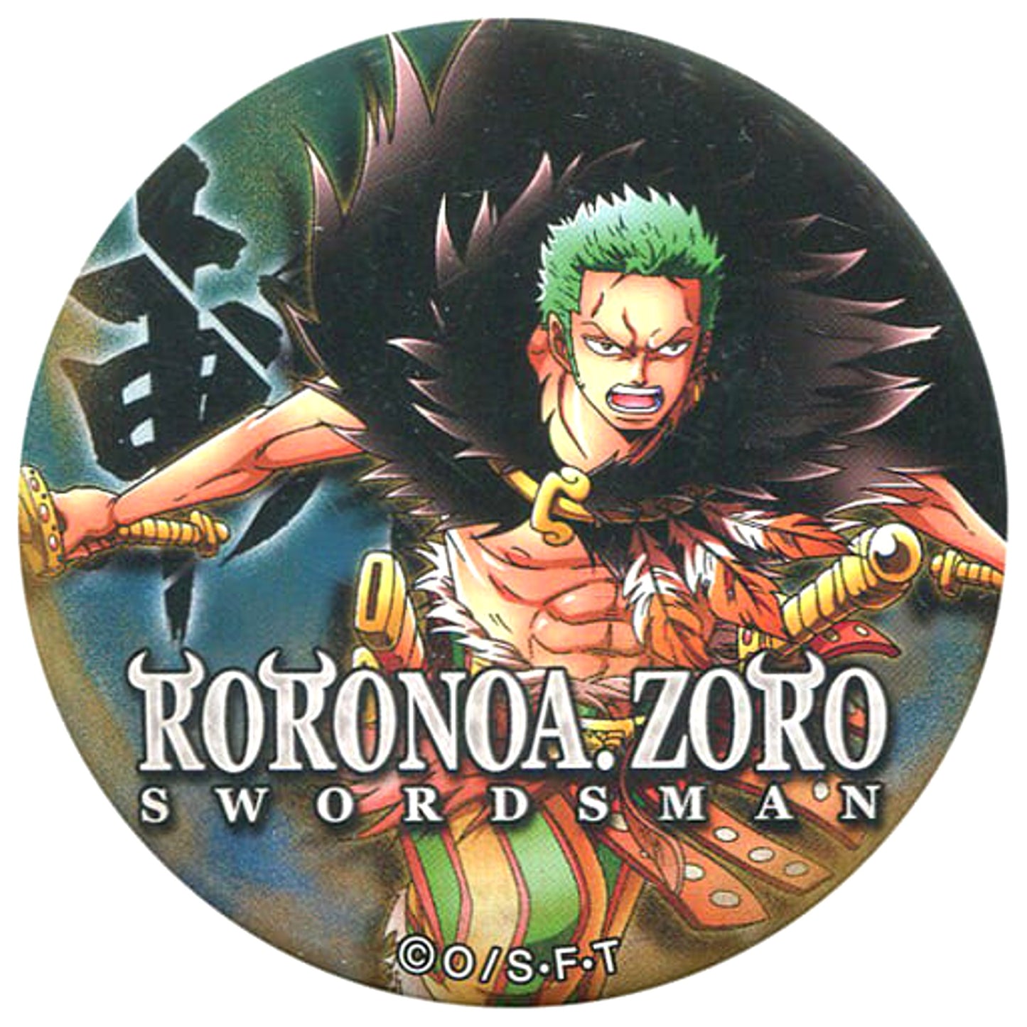 Roronoa Zoro Cut One Piece Yakara Button Pink&Gold [USED]