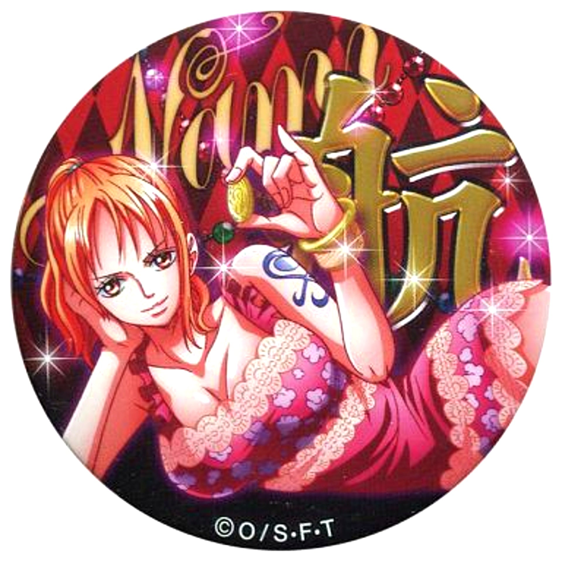 Nami Voyage One Piece Yakara Button Pink Gold [USED]