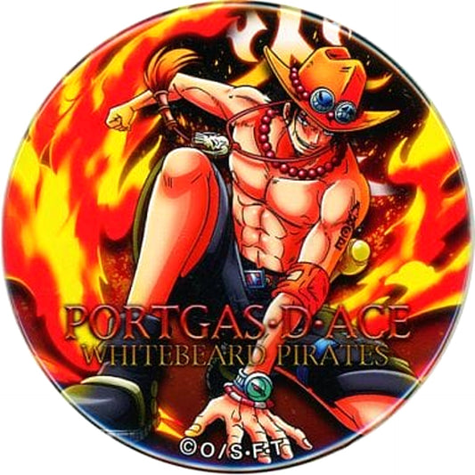 Portgas D. Ace Fire One Piece Yakara Button Pink&Gold [USED]