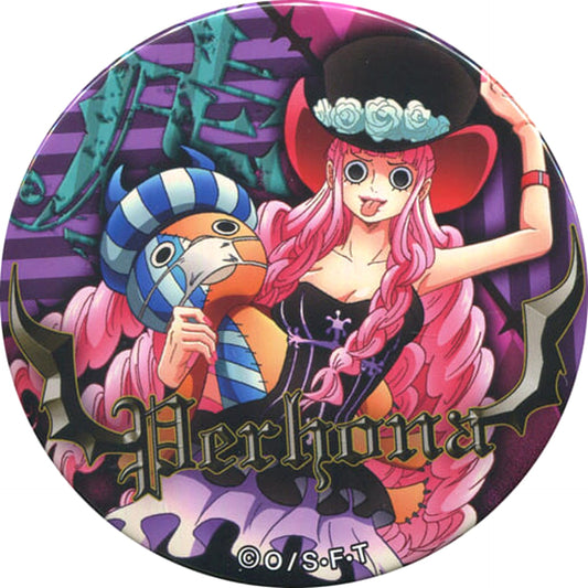 One Piece Perona Yakara Can Badge Pink&Gold Buttons [USED]