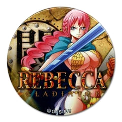 One Piece Rebecca Battle Yakara Can Badge Pink&Gold Buttons [USED]