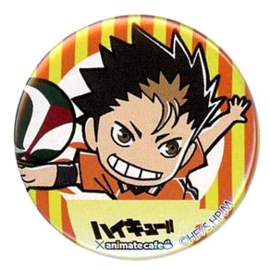 Haikyu!! Yu Nishinoya Random Can Badge animate cafe Limited Buttons [USED]