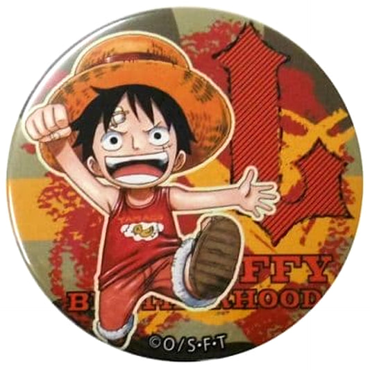 One Piece Monkey D. Luffy Boyhood L Yakara Can Badge Yakara Yellow Straw Store Limited Buttons [USED]