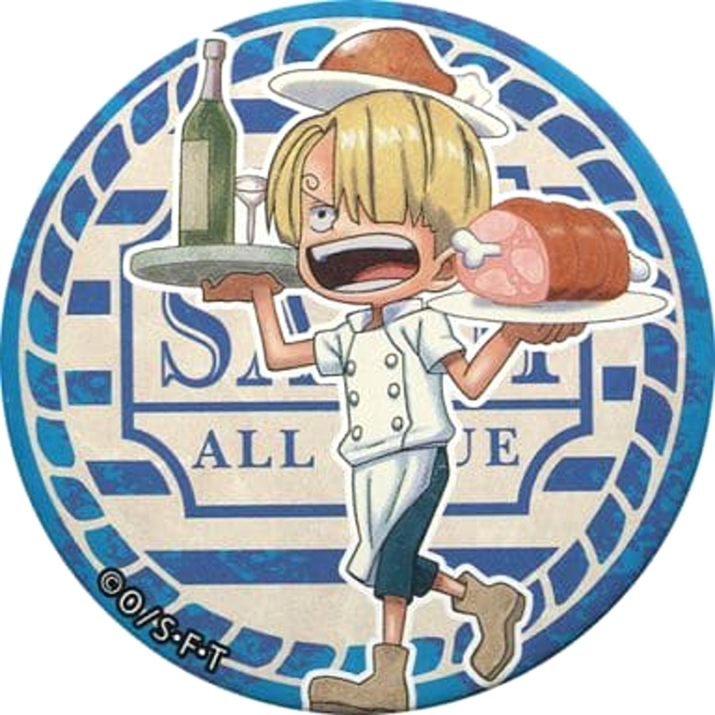 One Piece Sanji Boyhood Yakara Can Badge Yakara Yellow Straw Store Limited Buttons [USED]