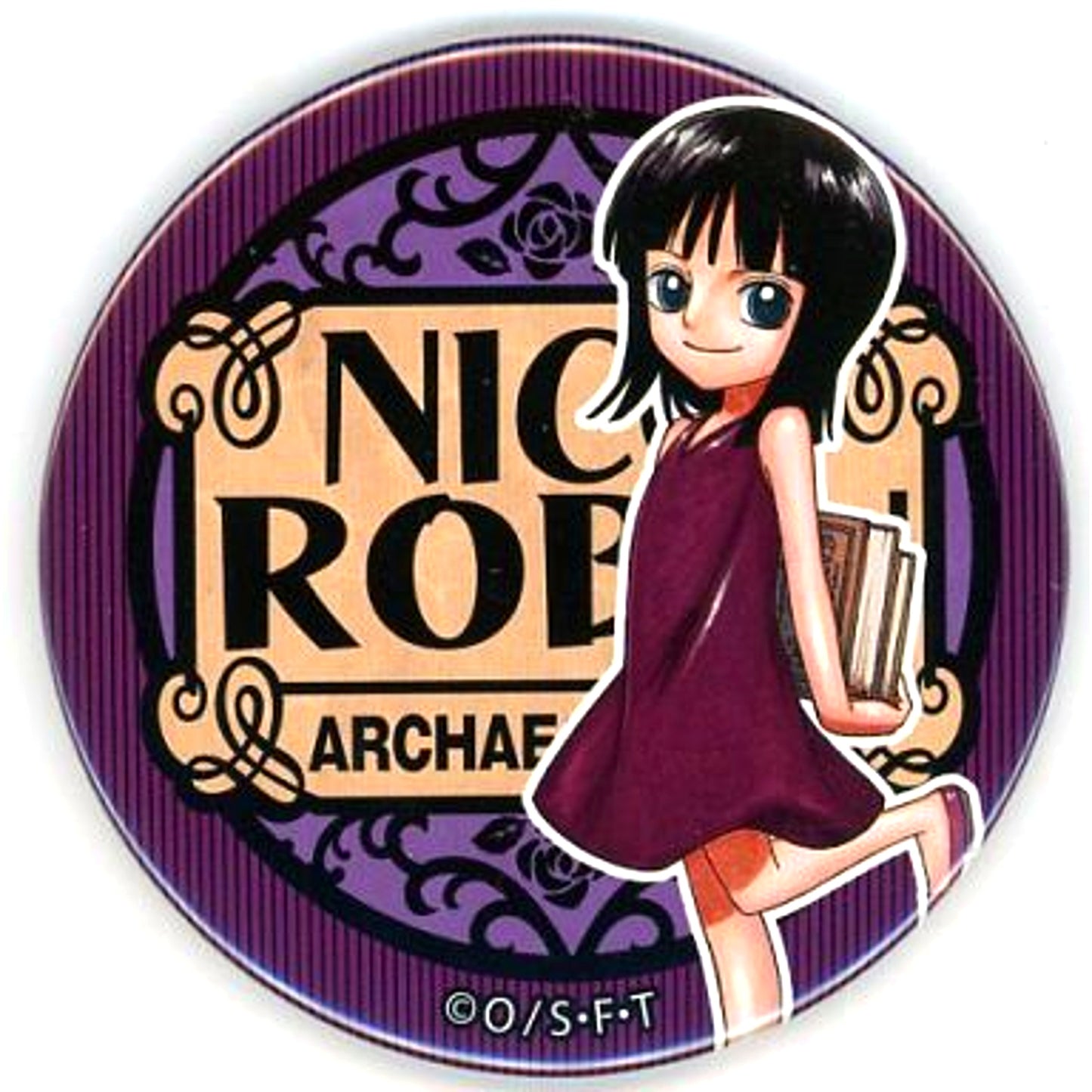 Nico Robin Girlhood One Piece YAKARA Button YELLOW Mugiwara Store Ltd [USED]