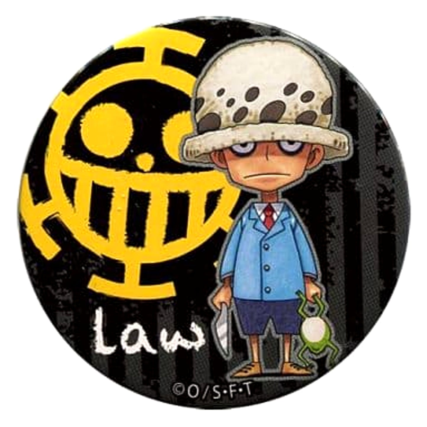 Trafalgar Law Boyhood One Piece Yakara Button Yellow Straw Store Limited [USED]