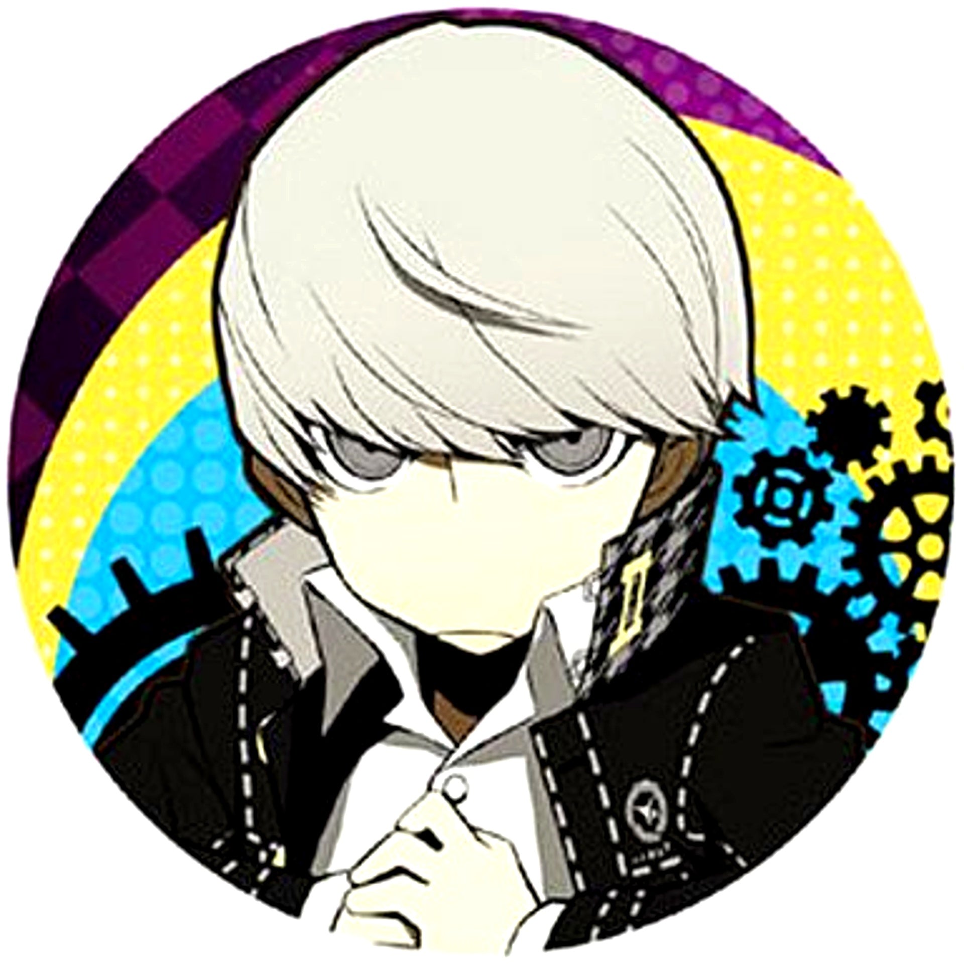 P4 Protagonist Persona Q Shadow of the Labyrinth Button [USED]
