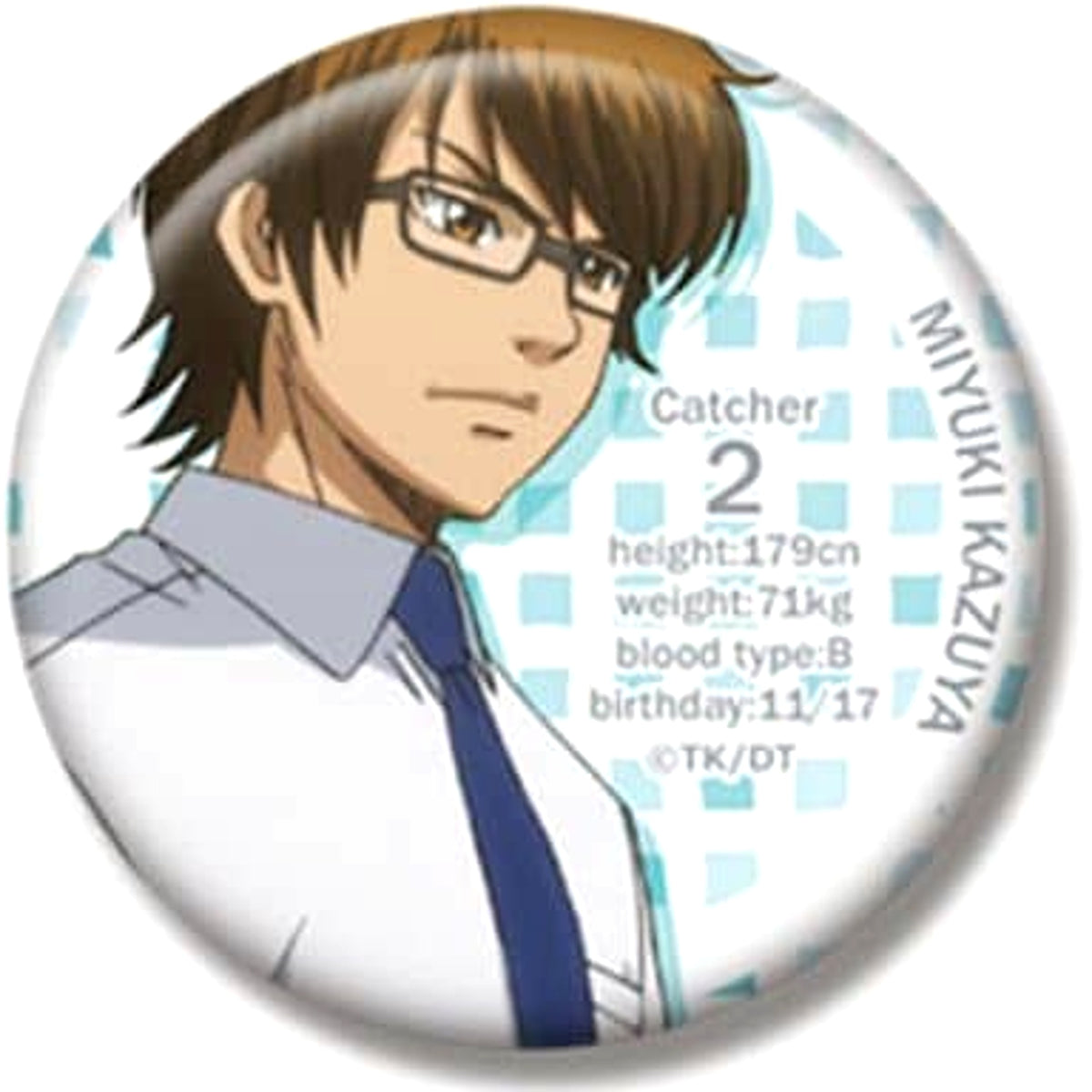 Ace of the Diamond Kazuya Miyuki Uniform Miyuki Birthday Commemoration Trading Can Badge Buttons [USED]
