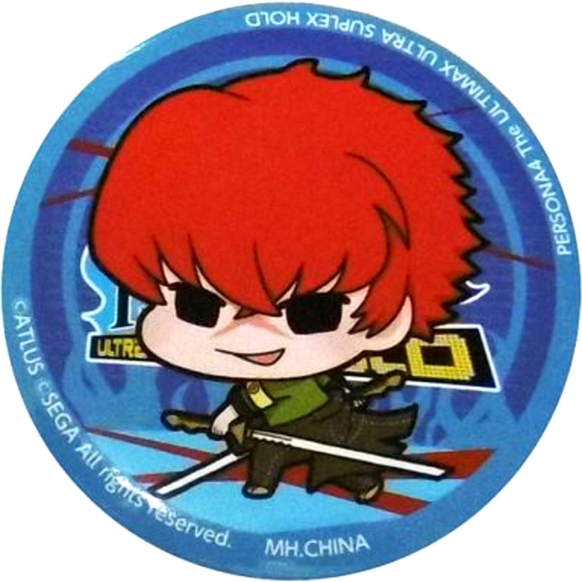 Sho Minazuki Persona 4 The Ultimax Ultra Suplex Hold Fortune Button [USED]