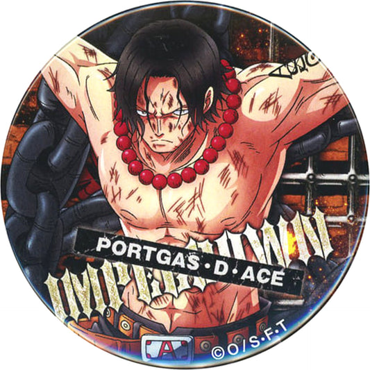 One Piece Portgas D. Ace Yakara Can Badge Ver. Impel Down Real Escape Game: Kaitei Kangoku Impel Down kara no Dasshutsu Limited One Piece Buttons [USED]