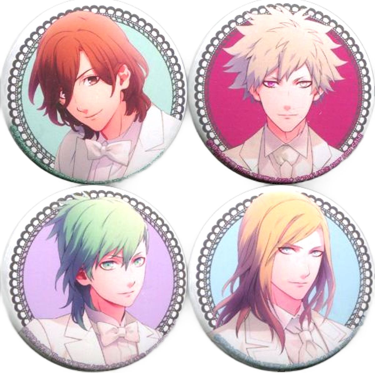 Reiji Kotobuki & Ranmaru Kurosaki & Ai Mikaze & Camus Uta no Prince Sama Quartet Idol Song 5 Types of CDs Bunkyodo Whole Volume Purchase Privilege 4 Types Set Can Badge [USED]