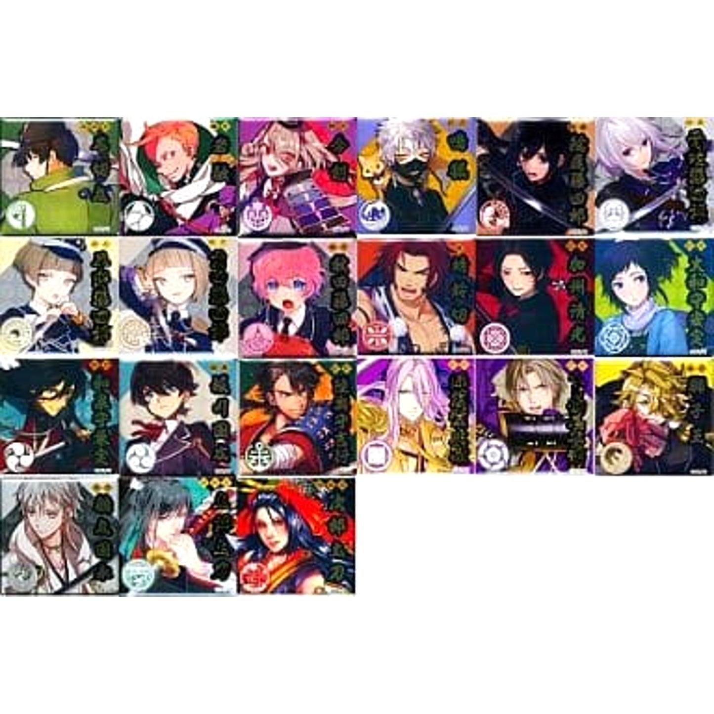 Touken Ranbu ONLINE Imaken & Others Trading Badge Collection Vol.2 All 21 Types Set Buttons [USED]