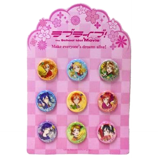 M's Love Live! The School Idol Movie Set of 9 Button Set [USED]