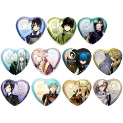 Touken Ranbu ONLINE Mikazuki Munechika Heart Can Badge Collection 3 All 11 Types Set Buttons [USED]