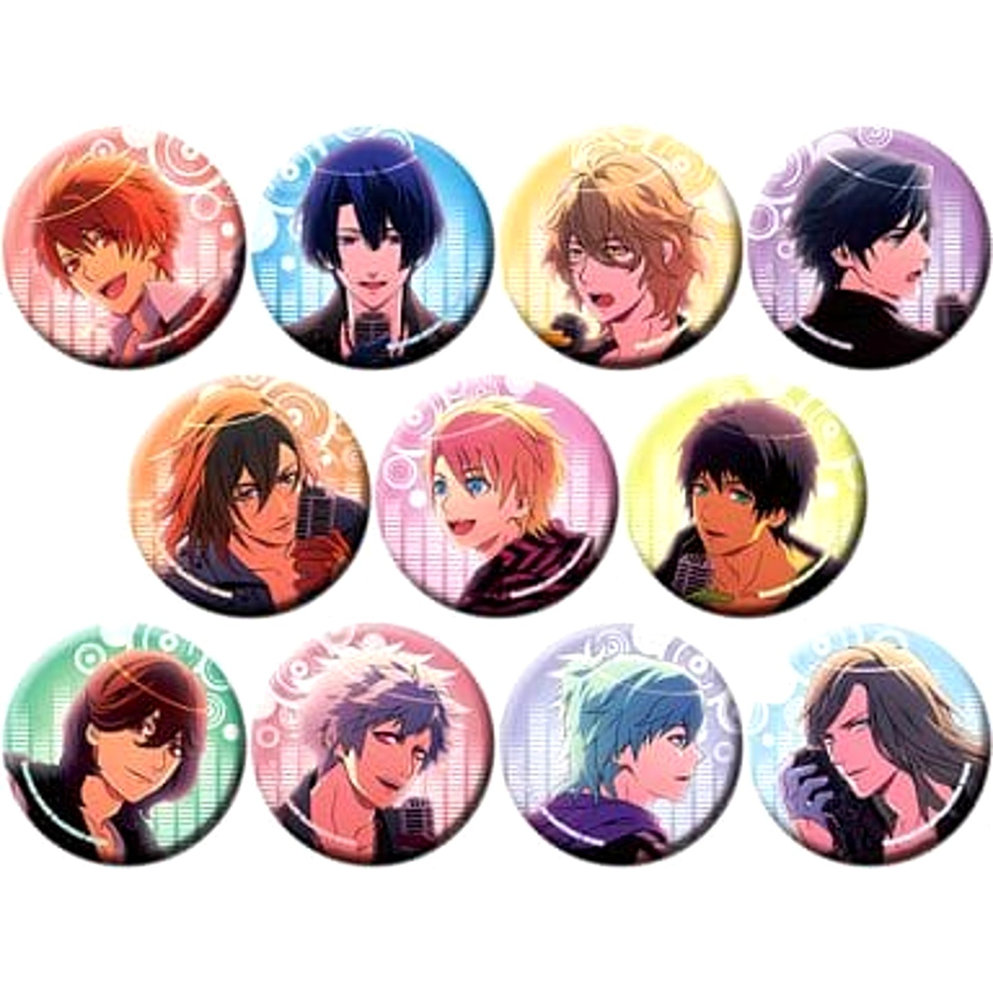 Uta no Prince Sama Cecil Aijima & Others Trading Can Badge SHUFFLE UNIT CD Ver. All 11 Types Set Buttons [USED]