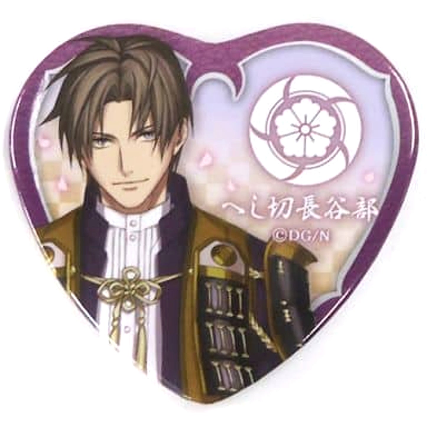 Touken Ranbu ONLINE Heshikiri Hasebe Heart Can Badge Collection Two Buttons [USED]