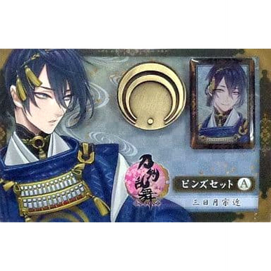 Touken Ranbu ONLINE Mikazuki Munechika Set of 2 Pins Set [USED]