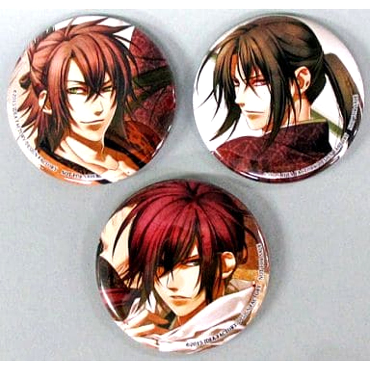 Hakuouki: Reimeiroku Omoihase Sora Hijikata Saito Okita Can Badge animate Limited Ps Vita Version Software Early Reservation Privilege Set of 3 Buttons [USED]