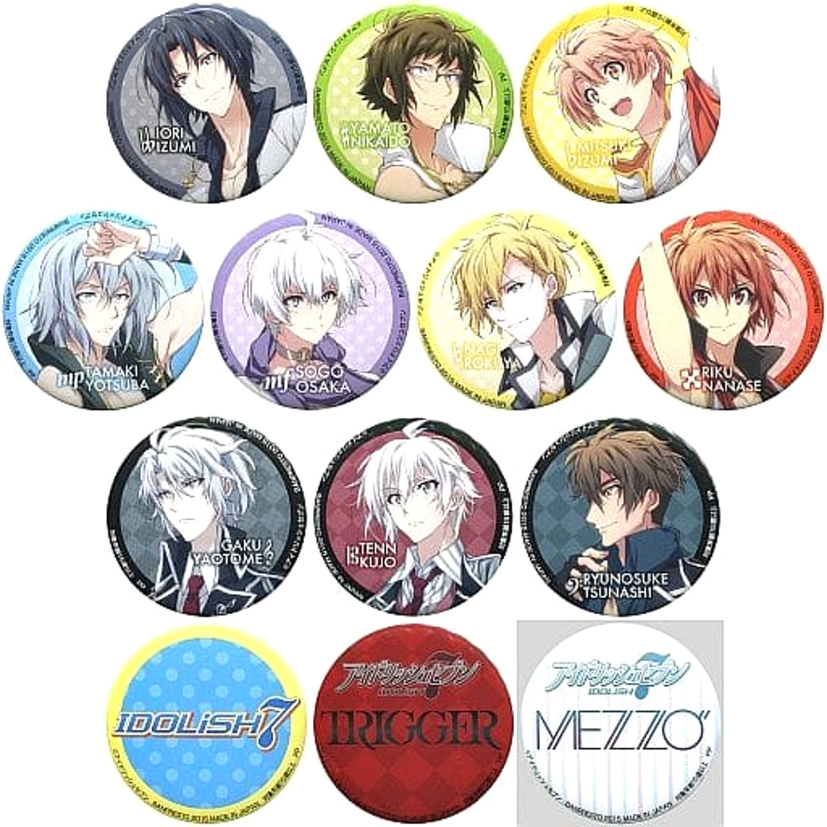 IDOLiSH7 Iori Izumi & Others Can Badge Vol.1 All 13 Types Set Buttons [USED]