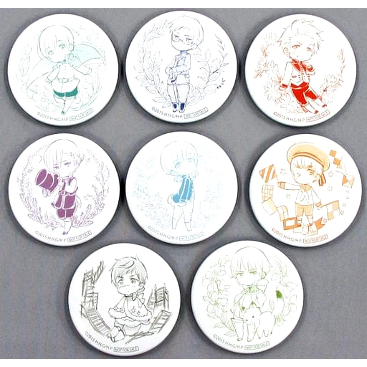 Hetalia The World Twinkle Finland & Others Can Badge Anime Distribution Start Commemorative Campaign Fair Bonus All 8 Types Set Buttons [USED]