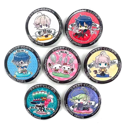& Others Sweet Clown Gozen San-ji no Okashi na Doukeshi 7 Types Set Newly Drawn Mini Character Button animate Limited PS Vita Software Bundled Bonus [USED]