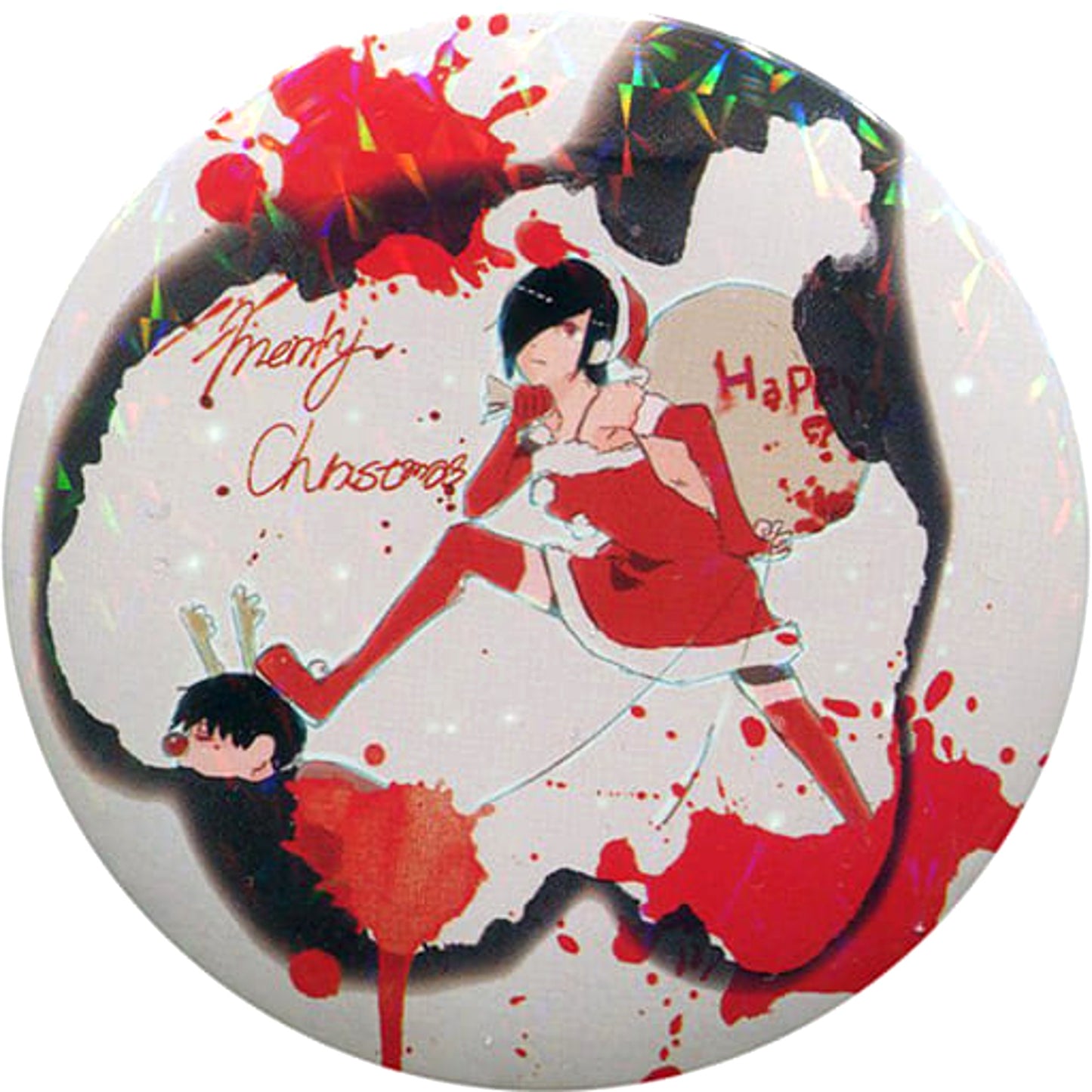 Tokyo Ghoul Touka Kirishima Santa Claus Rhea Collection Can Badge Buttons [USED]