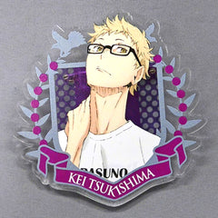 Haikyu!! Kei Tsukishima Acrylic Badge Collection Trial Admission Meeting 2015Ver. Karasuno High School Volleyball Club Trial Membership Limited Buttons [USED]