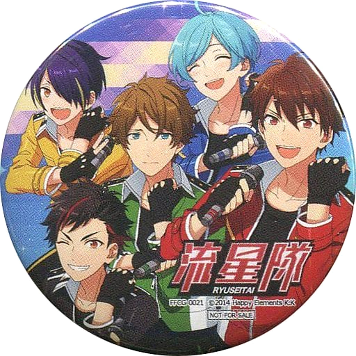 Ensemble Stars! Ryuseitai Jacket Pattern Can Badge animate Limited Unit Song CD Vol.5 Purchase Bonus Buttons [USED]