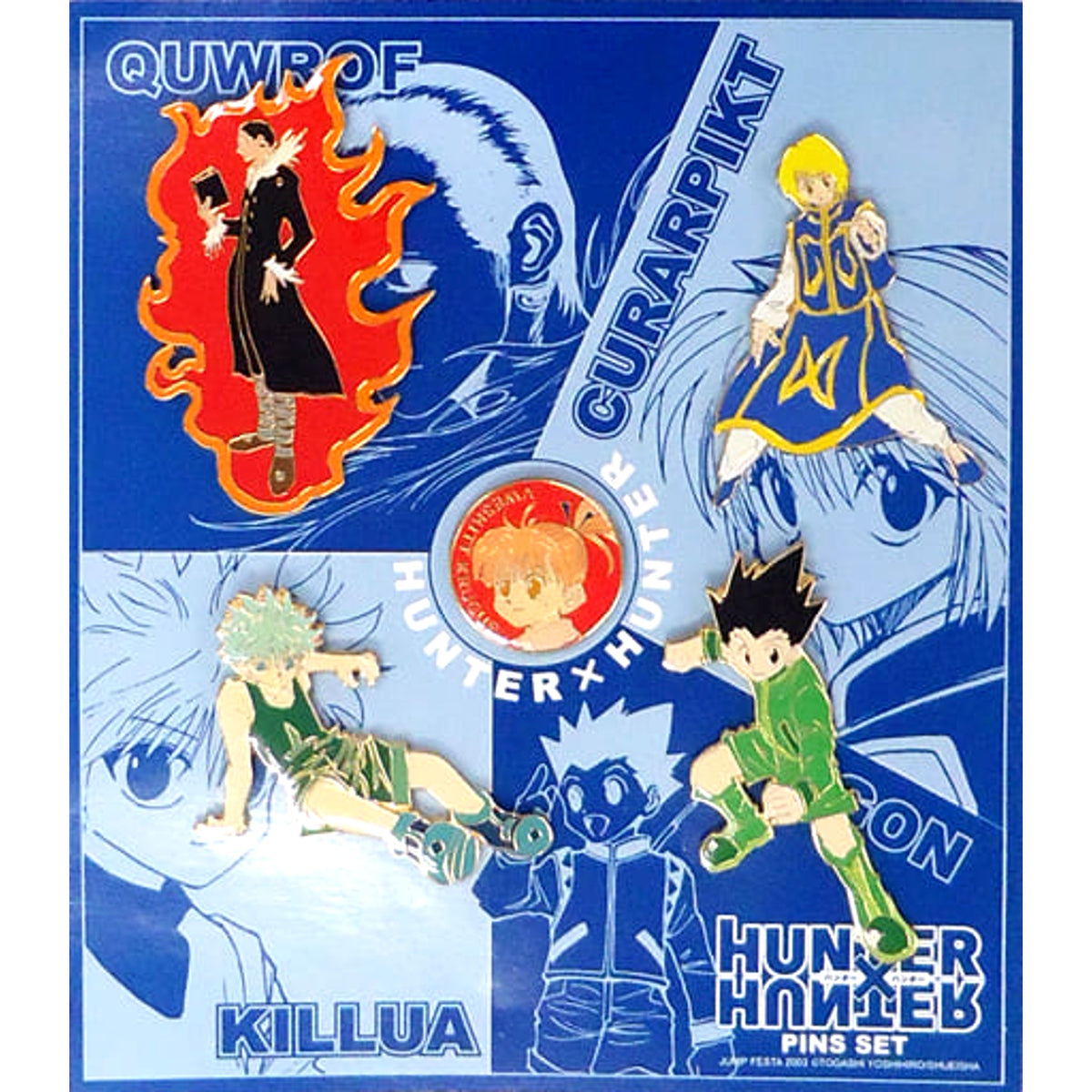 Hunter x Hunter Killua Zoldyck & Others Pins Set 5 Piece Set Pins [USED]