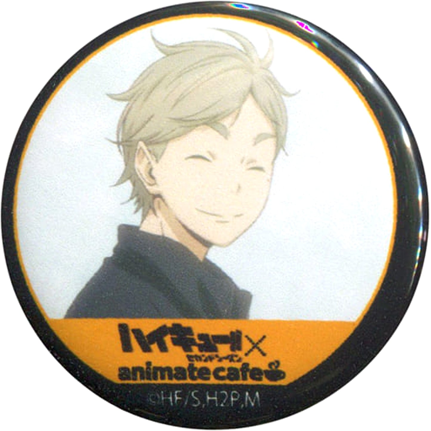 Haikyu!! Season 2 Koushi Sugawara Trading Can Badge animate cafe Limited Buttons [USED]