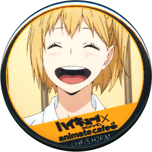 Haikyu!! Season 2 Hitoka Yachi Trading Can Badge animate cafe Limited Buttons [USED]
