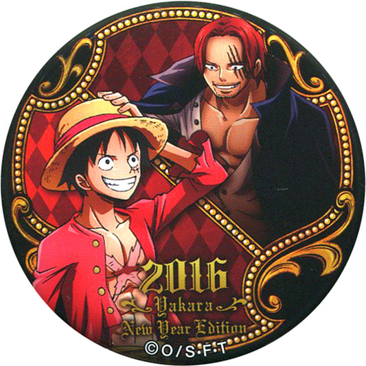Single Luffy & Shanks Yakara Button One Piece Pirate Bag 2016 Mugiwara Store Limited [USED]