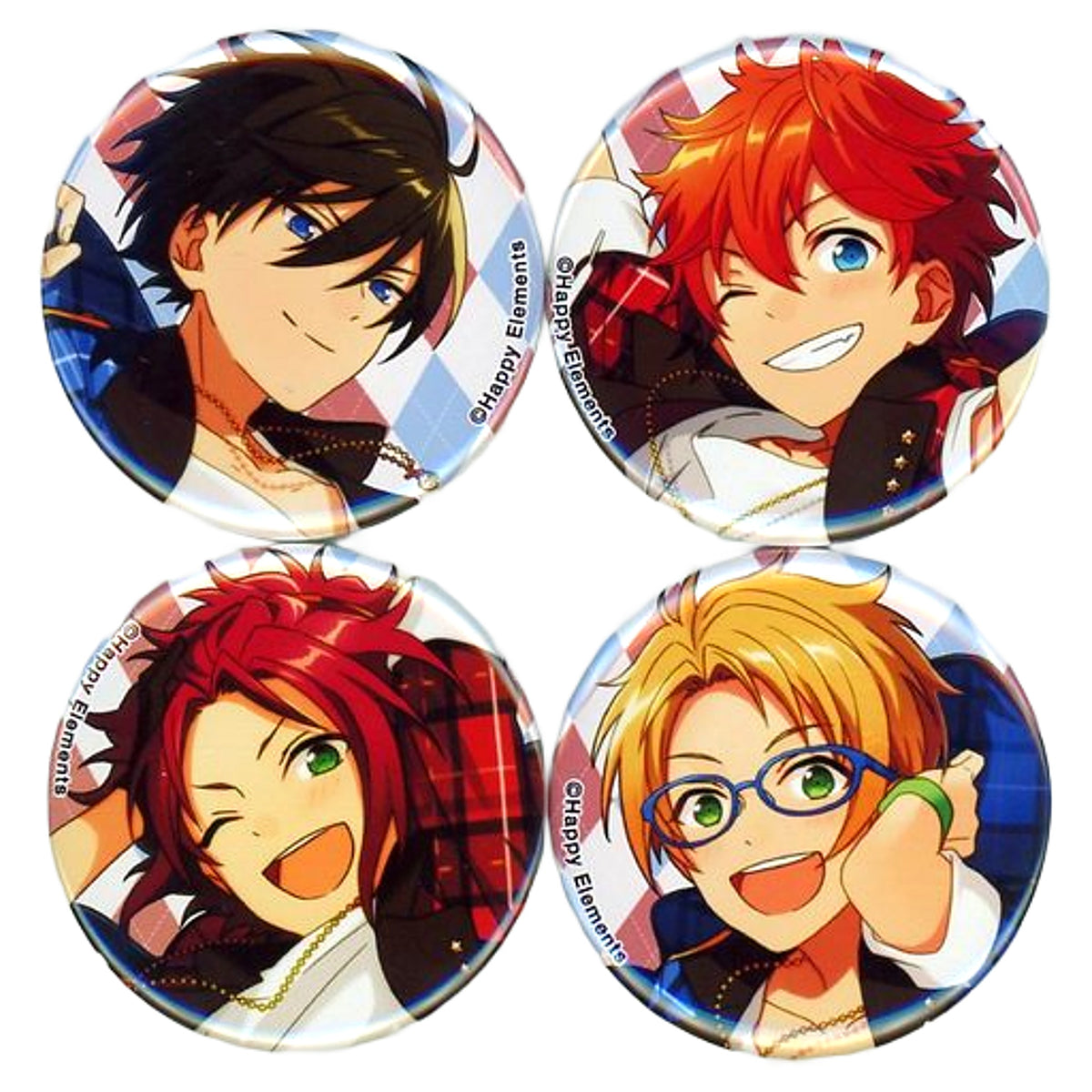 Trickstar Ensemble Stars! Youth Capriccio & Victory Song of the Revolutionaries Animate Limited Edition Included Benefits 4 Types Set Can Badge [USED]