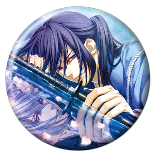 Hakuouki Toshizo Hijikata Blue Trading 100mm Can Badge Vol.1 Otomate Limited Buttons [USED]