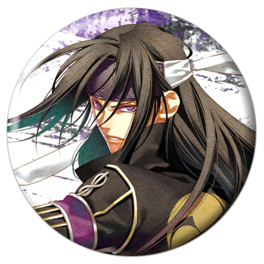 Hakuouki Toshizo Hijikata Look Sideways White Trading 100mm Can Badge Vol.1 Otomate Limited Buttons [USED]