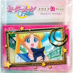 Sailor Moon Crystal Usagi Tsukino Square Can Badge Buttons [USED]
