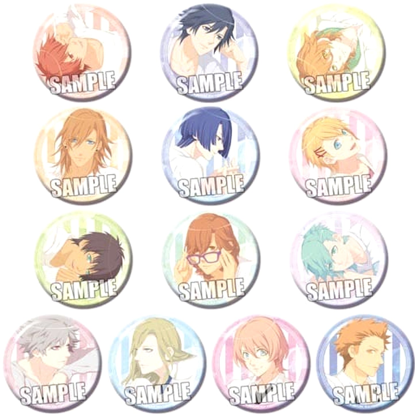 Uta no Prince Sama Cecil Aijima & Others Trading Can Badge Relax Ver. All 13 Types Set Buttons [USED]