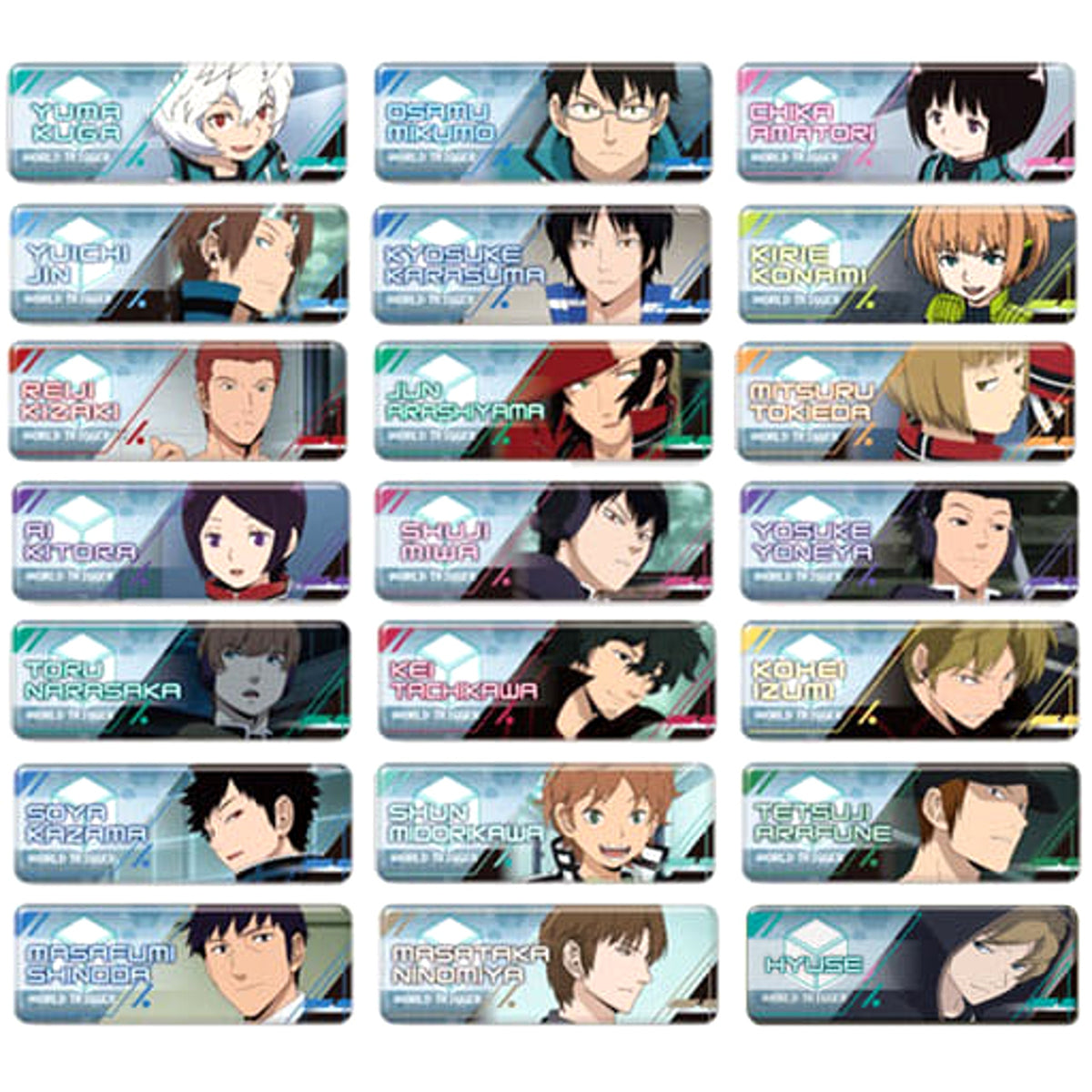 World Trigger Yuma Kuga & Others Long Can Badge Collection All 20 Types Set Buttons [USED]