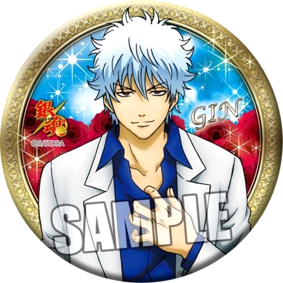 Gintama GIN Gintoki Sakata Can Badge Part.4 Buttons [USED]