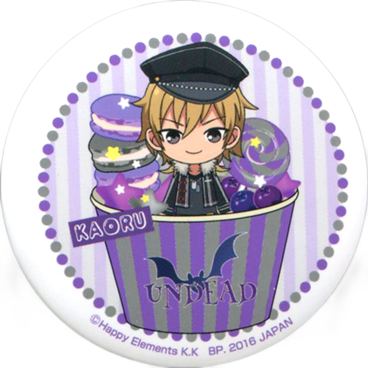 Kaoru Hakaze Ichiban Cafe X Ensemble Stars! Celebration First Live! Original Can Badge Kuji Prize B Can Badge [USED]