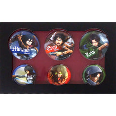 Attack on Titan Ellen Yeager & Others Attack on Titan Treasure Box Bundled Bonus Set of 6 Buttons [USED]