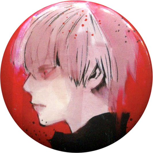 Tokyo Ghoul: re Ken Kaneki White hair Ver. Newly Drawn Can Badge Shueisha Summer Comics Fair Natsucomi 2016 Limited Handout Buttons [USED]