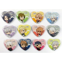 IDOLiSH7 Iori Izumi & Others PG Ver. Trading Heart Shaped Can Badge animate cafe Limited All 12 Types Set Buttons [USED]