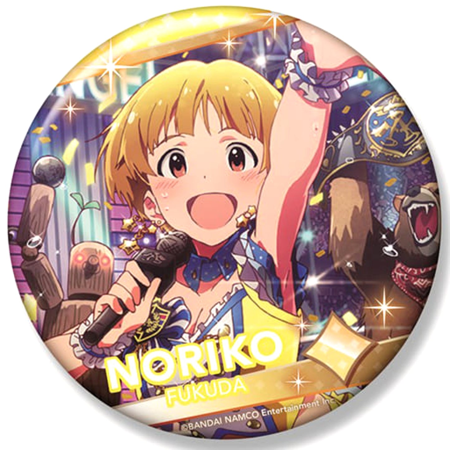 THE IDOLM@STER Million Live! Fukuda Noriko Big Can Badge Buttons [USED]